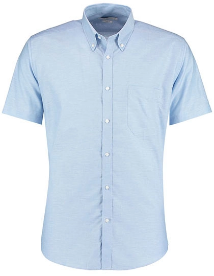 Slim Fit Workwear Oxford Shirt Short Sleeve zum Besticken und Bedrucken in der Farbe Light Blue mit Ihren Logo, Schriftzug oder Motiv.