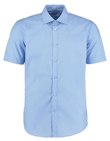 Men´s Slim Fit Business Shirt Short Sleeve zum Besticken und Bedrucken in der Farbe Light Blue mit Ihren Logo, Schriftzug oder Motiv.