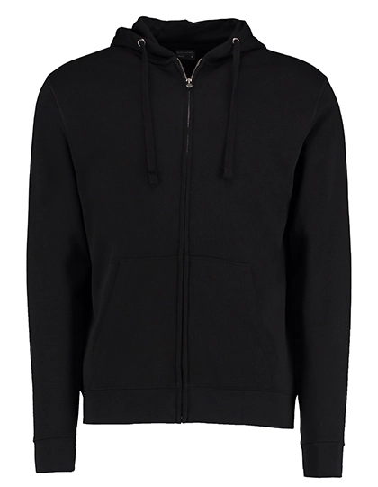 Regular Fit Klassic Hooded Zipped Jacket Superwash 60° Long Sleeve zum Besticken und Bedrucken in der Farbe Black mit Ihren Logo, Schriftzug oder Motiv.