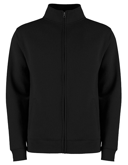 Regular Fit Zipped Sweatshirt zum Besticken und Bedrucken in der Farbe Black mit Ihren Logo, Schriftzug oder Motiv.