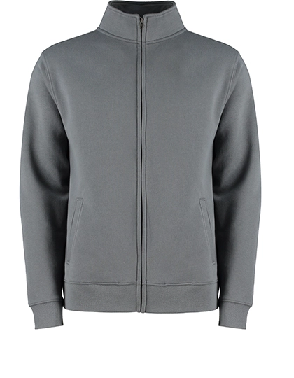 Regular Fit Zipped Sweatshirt zum Besticken und Bedrucken in der Farbe Dark Grey mit Ihren Logo, Schriftzug oder Motiv.
