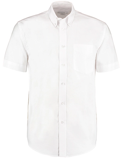 Men´s Classic Fit Workwear Oxford Shirt Short Sleeve zum Besticken und Bedrucken in der Farbe White mit Ihren Logo, Schriftzug oder Motiv.
