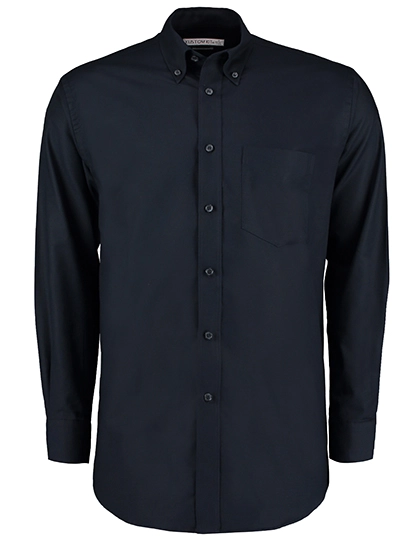 Men´s Classic Fit Workwear Oxford Shirt Long Sleeve zum Besticken und Bedrucken in der Farbe French Navy mit Ihren Logo, Schriftzug oder Motiv.
