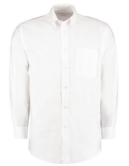 Men´s Classic Fit Workwear Oxford Shirt Long Sleeve zum Besticken und Bedrucken in der Farbe White mit Ihren Logo, Schriftzug oder Motiv.