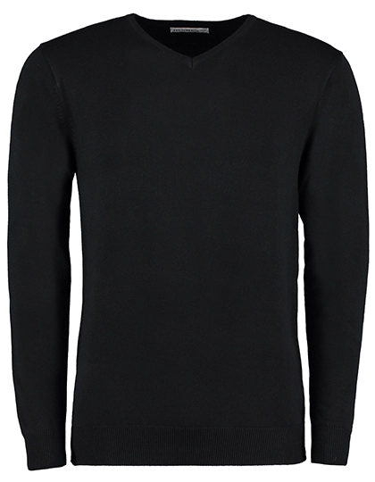 Classic Fit Arundel V-Neck Sweater zum Besticken und Bedrucken in der Farbe Black mit Ihren Logo, Schriftzug oder Motiv.
