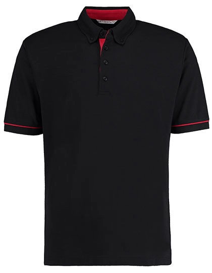 Classic Fit Button Down Collar Contrast Polo Shirt zum Besticken und Bedrucken mit Ihren Logo, Schriftzug oder Motiv.