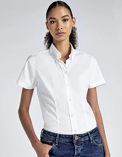 Women´s Tailored Fit Corporate Oxford Shirt Short Sleeve zum Besticken und Bedrucken mit Ihren Logo, Schriftzug oder Motiv.