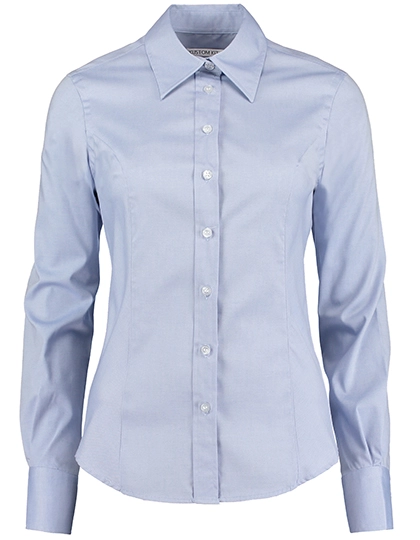 Women´s Tailored Fit Corporate Oxford Shirt Long Sleeve zum Besticken und Bedrucken in der Farbe Light Blue mit Ihren Logo, Schriftzug oder Motiv.