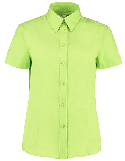 Women´s Classic Fit Workforce Poplin Shirt Short Sleeve zum Besticken und Bedrucken in der Farbe Lime mit Ihren Logo, Schriftzug oder Motiv.
