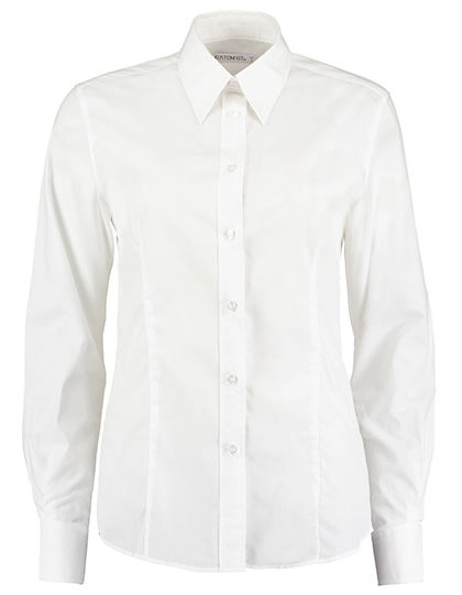 Women´s Classic Fit Workforce Shirt Long Sleeve zum Besticken und Bedrucken in der Farbe White mit Ihren Logo, Schriftzug oder Motiv.