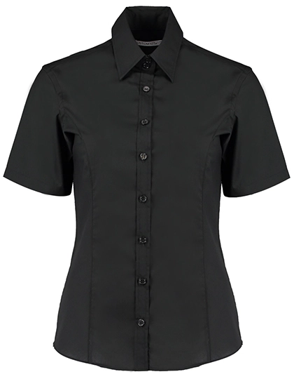 Tailored Fit Business Shirt Short Sleeve zum Besticken und Bedrucken in der Farbe Black mit Ihren Logo, Schriftzug oder Motiv.