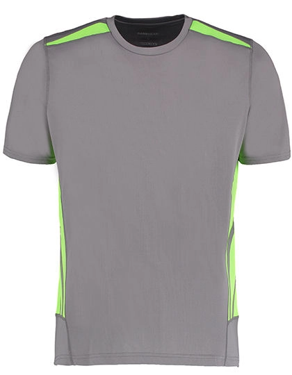 Regular Fit Training T-Shirt zum Besticken und Bedrucken in der Farbe Grey-Fluorescent Lime mit Ihren Logo, Schriftzug oder Motiv.
