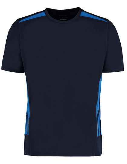 Regular Fit Training T-Shirt zum Besticken und Bedrucken in der Farbe Navy-Electric Blue mit Ihren Logo, Schriftzug oder Motiv.