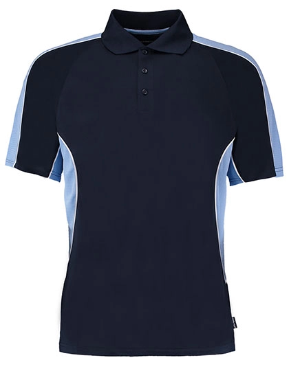 Classic Fit Active Polo Shirt zum Besticken und Bedrucken in der Farbe Navy-Light Blue mit Ihren Logo, Schriftzug oder Motiv.