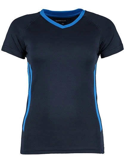 Ladies´ Regular Fit Training T-Shirt zum Besticken und Bedrucken in der Farbe Navy-Electric Blue mit Ihren Logo, Schriftzug oder Motiv.