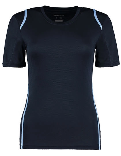 Ladies´ Regular Fit T-Shirt Short Sleeve zum Besticken und Bedrucken in der Farbe Navy-Light Blue mit Ihren Logo, Schriftzug oder Motiv.