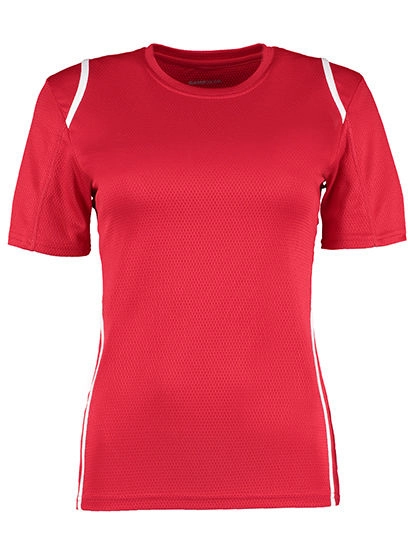 Ladies´ Regular Fit T-Shirt Short Sleeve zum Besticken und Bedrucken in der Farbe Red-White mit Ihren Logo, Schriftzug oder Motiv.