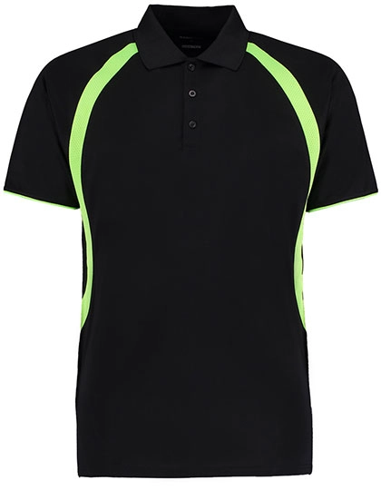 Classic Fit Riviera Polo Shirt zum Besticken und Bedrucken in der Farbe Black-Fluorescent Lime mit Ihren Logo, Schriftzug oder Motiv.