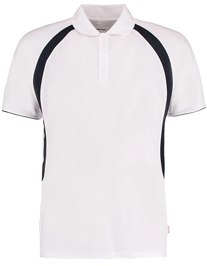 Classic Fit Riviera Polo Shirt zum Besticken und Bedrucken in der Farbe White-Navy mit Ihren Logo, Schriftzug oder Motiv.