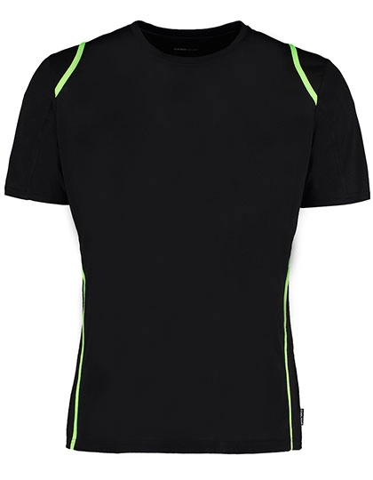 Men´s Regular Fit T-Shirt Short Sleeve zum Besticken und Bedrucken in der Farbe Black-Fluorescent Lime mit Ihren Logo, Schriftzug oder Motiv.
