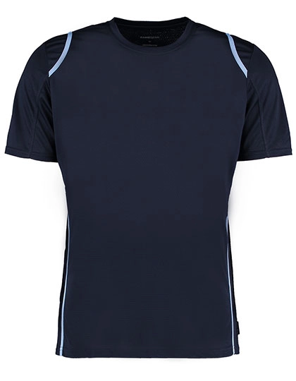 Men´s Regular Fit T-Shirt Short Sleeve zum Besticken und Bedrucken in der Farbe Navy-Light Blue mit Ihren Logo, Schriftzug oder Motiv.
