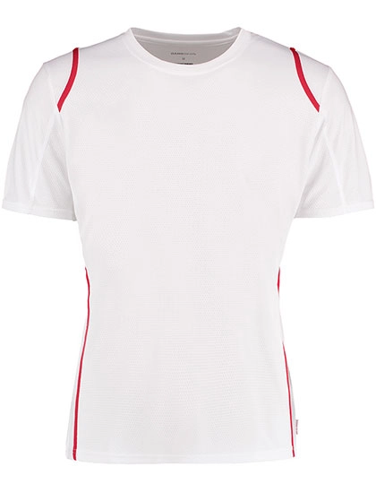 Men´s Regular Fit T-Shirt Short Sleeve zum Besticken und Bedrucken in der Farbe White-Red mit Ihren Logo, Schriftzug oder Motiv.