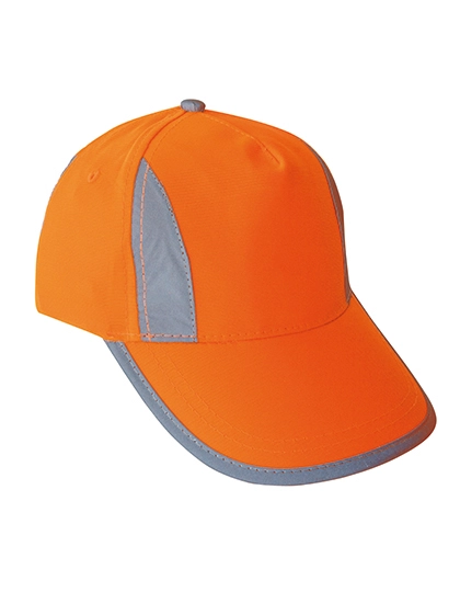 Kids´ Premium High Visibility Cap Nice zum Besticken und Bedrucken in der Farbe Signal Orange mit Ihren Logo, Schriftzug oder Motiv.