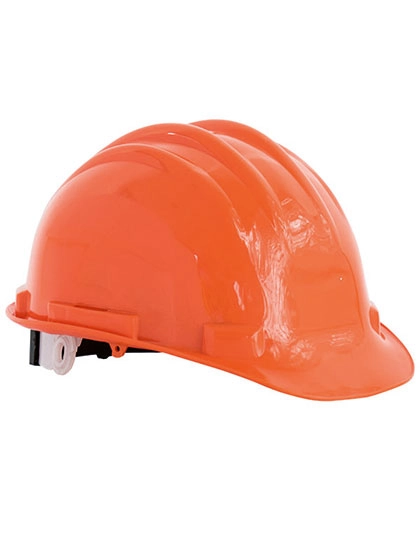 Safety Helmet zum Besticken und Bedrucken in der Farbe Signal Orange mit Ihren Logo, Schriftzug oder Motiv.