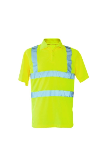 Hi-Vis Polo Shirt Basic Liverpool zum Besticken und Bedrucken in der Farbe Signal Yellow mit Ihren Logo, Schriftzug oder Motiv.