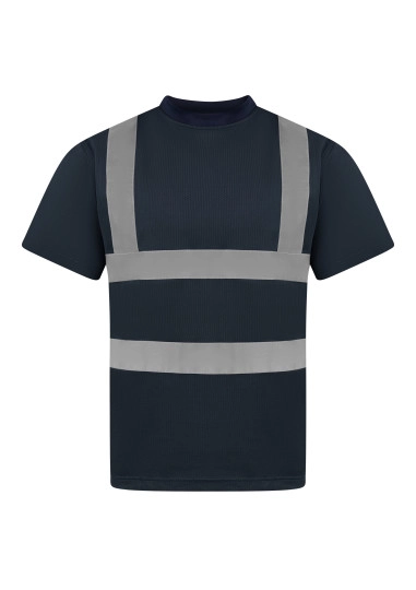 Hi-Vis T-Shirt Cordoba zum Besticken und Bedrucken in der Farbe Navy mit Ihren Logo, Schriftzug oder Motiv.