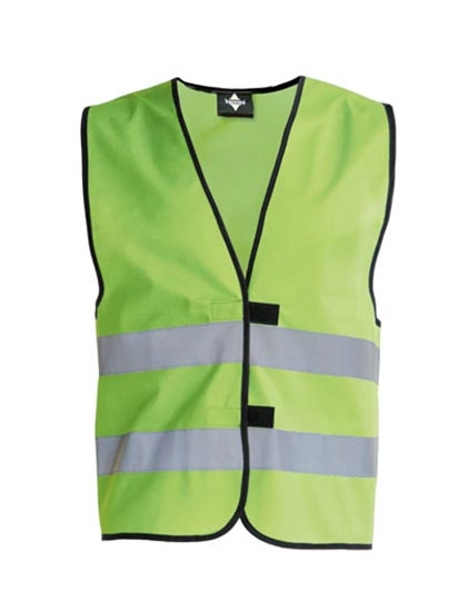 Kids´ Functional Vest Aarhus zum Besticken und Bedrucken in der Farbe Lime Green mit Ihren Logo, Schriftzug oder Motiv.