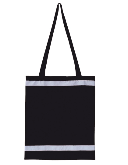 Warnsac® Shopping Bag Long Handles zum Besticken und Bedrucken in der Farbe Black mit Ihren Logo, Schriftzug oder Motiv.