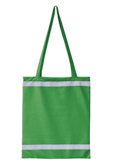 Warnsac® Shopping Bag Long Handles zum Besticken und Bedrucken in der Farbe Green mit Ihren Logo, Schriftzug oder Motiv.