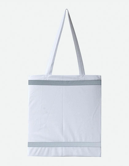 Warnsac® Shopping Bag Long Handles zum Besticken und Bedrucken in der Farbe White mit Ihren Logo, Schriftzug oder Motiv.