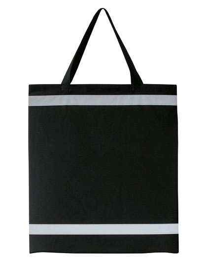 Warnsac® Shopping Bag Short Handles zum Besticken und Bedrucken in der Farbe Black mit Ihren Logo, Schriftzug oder Motiv.