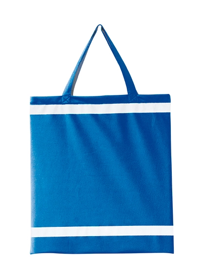 Warnsac® Shopping Bag Short Handles zum Besticken und Bedrucken in der Farbe Blue mit Ihren Logo, Schriftzug oder Motiv.
