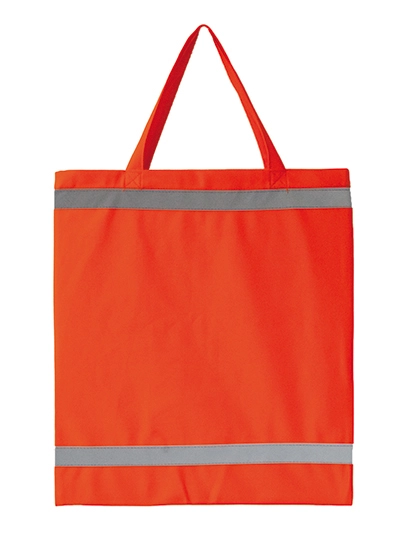 Warnsac® Shopping Bag Short Handles zum Besticken und Bedrucken in der Farbe Signal Orange mit Ihren Logo, Schriftzug oder Motiv.