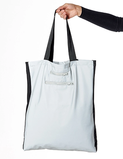 Full Reflective Shopping Bag Milan zum Besticken und Bedrucken in der Farbe Silver mit Ihren Logo, Schriftzug oder Motiv.
