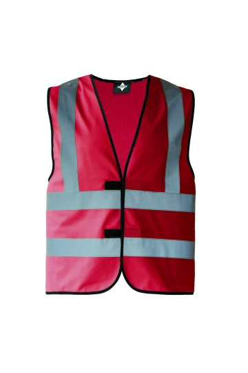 Safety Vest With 4 Reflectors Hannover zum Besticken und Bedrucken in der Farbe Red mit Ihren Logo, Schriftzug oder Motiv.