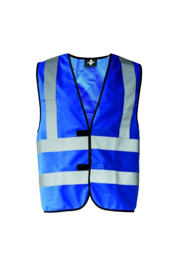 Safety Vest With 4 Reflectors Hannover zum Besticken und Bedrucken in der Farbe Royal Blue mit Ihren Logo, Schriftzug oder Motiv.