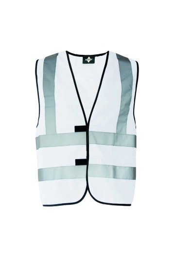 Safety Vest With 4 Reflectors Hannover zum Besticken und Bedrucken in der Farbe White mit Ihren Logo, Schriftzug oder Motiv.