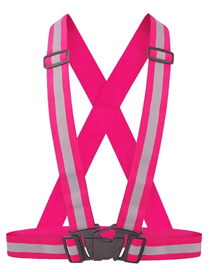 Reflective Body Belt Prague zum Besticken und Bedrucken in der Farbe Pink mit Ihren Logo, Schriftzug oder Motiv.