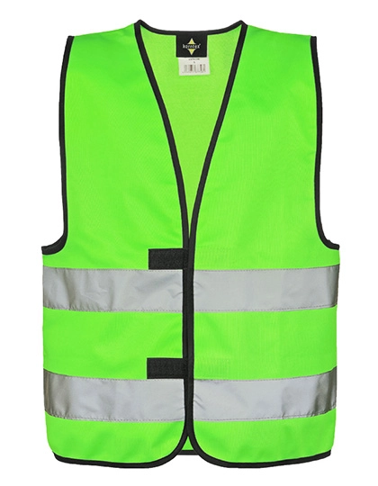 Kids´ Safety Vest Aarhus zum Besticken und Bedrucken in der Farbe Neon Green mit Ihren Logo, Schriftzug oder Motiv.