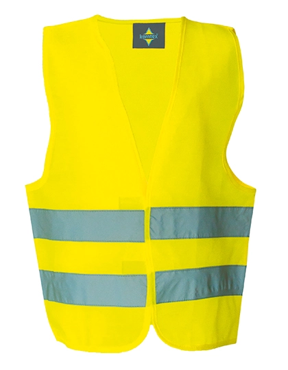 Kids´ Safety Vest Aarhus zum Besticken und Bedrucken in der Farbe Signal Yellow mit Ihren Logo, Schriftzug oder Motiv.