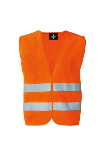 Basic Safety Vest For Print Karlsruhe zum Besticken und Bedrucken in der Farbe Signal Orange mit Ihren Logo, Schriftzug oder Motiv.