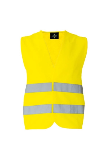 Basic Safety Vest For Print Karlsruhe zum Besticken und Bedrucken in der Farbe Signal Yellow mit Ihren Logo, Schriftzug oder Motiv.