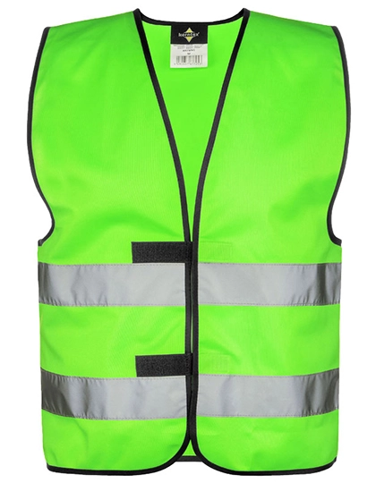 Safety Vest Wolfsburg zum Besticken und Bedrucken in der Farbe Neon Green mit Ihren Logo, Schriftzug oder Motiv.