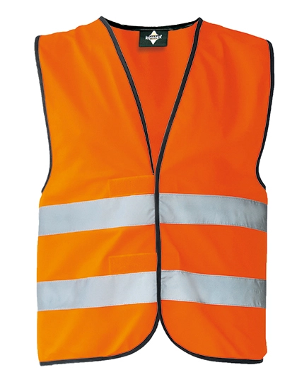 Safety Vest Wolfsburg zum Besticken und Bedrucken in der Farbe Signal Orange mit Ihren Logo, Schriftzug oder Motiv.
