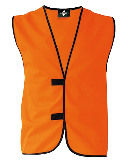 Identification Vest Leipzig zum Besticken und Bedrucken in der Farbe Signal Orange mit Ihren Logo, Schriftzug oder Motiv.