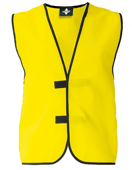 Identification Vest Leipzig zum Besticken und Bedrucken in der Farbe Signal Yellow mit Ihren Logo, Schriftzug oder Motiv.